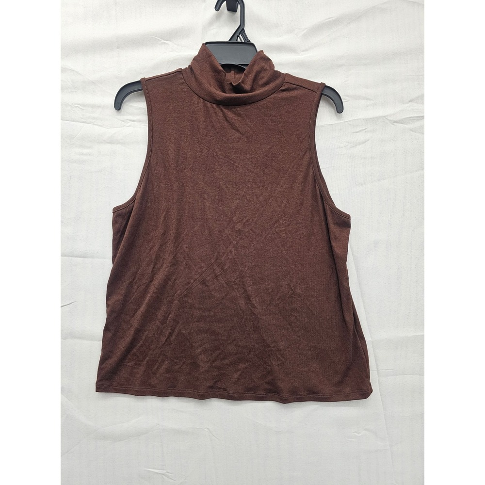Universal‎ Thread Womens Brown Sleeveless Mock Neck Top XXL 013015297 New